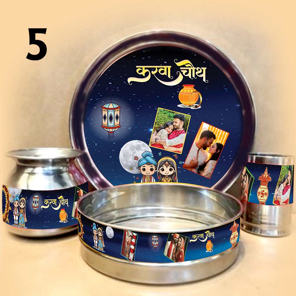 Customized Karwa Chauth Pooja Thali Set