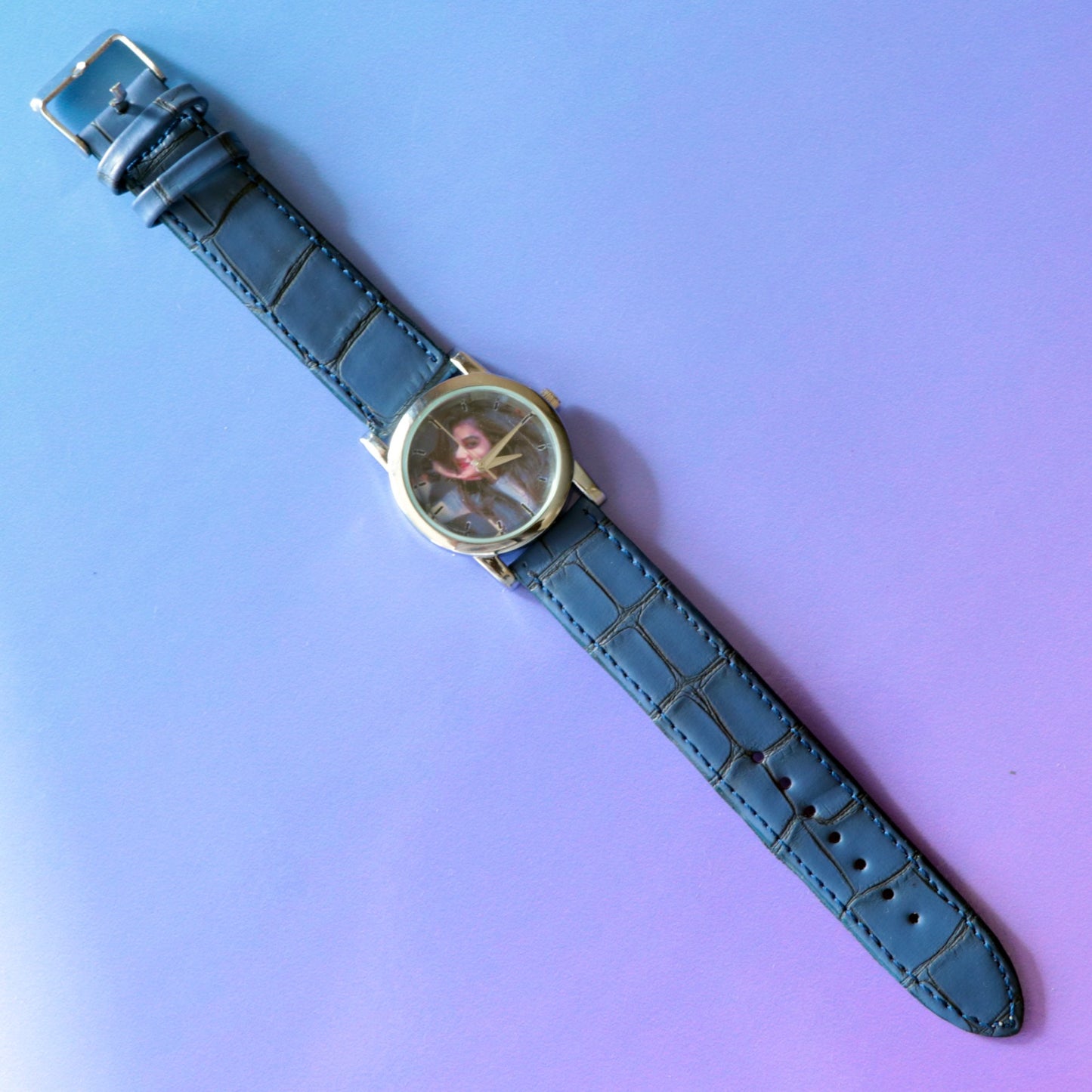 Customized Brown Leather Wrist Watch