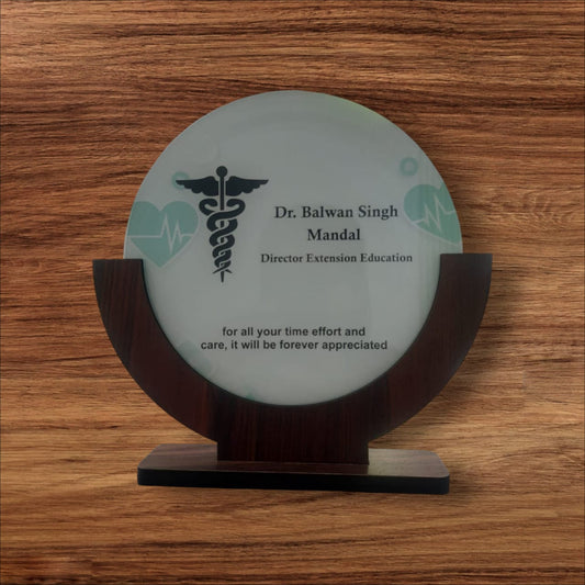 Personalized acrylic wooden table top