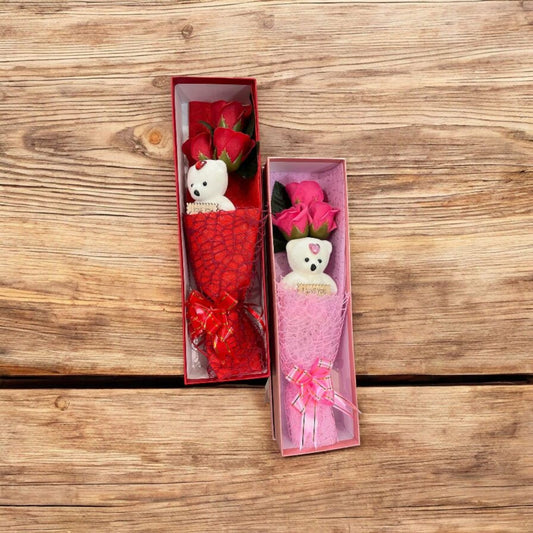 Rose+Teddy With box