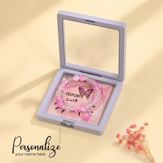 Pink Bead Bracelet Gift Box