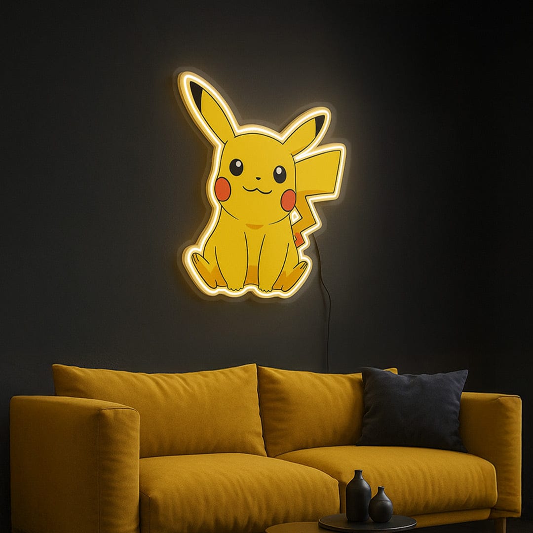 Pikachu Neon Light Wall Decor. 15x15 inch