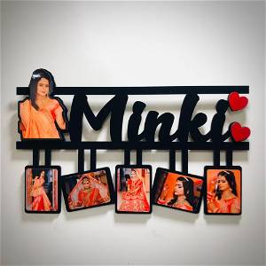 Anniversary Wooden Photo Frame With Name