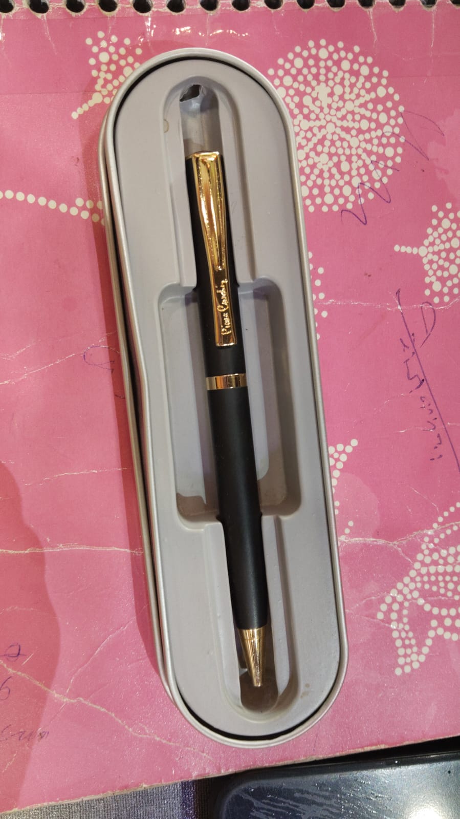 personalized black pen with golden touch u
