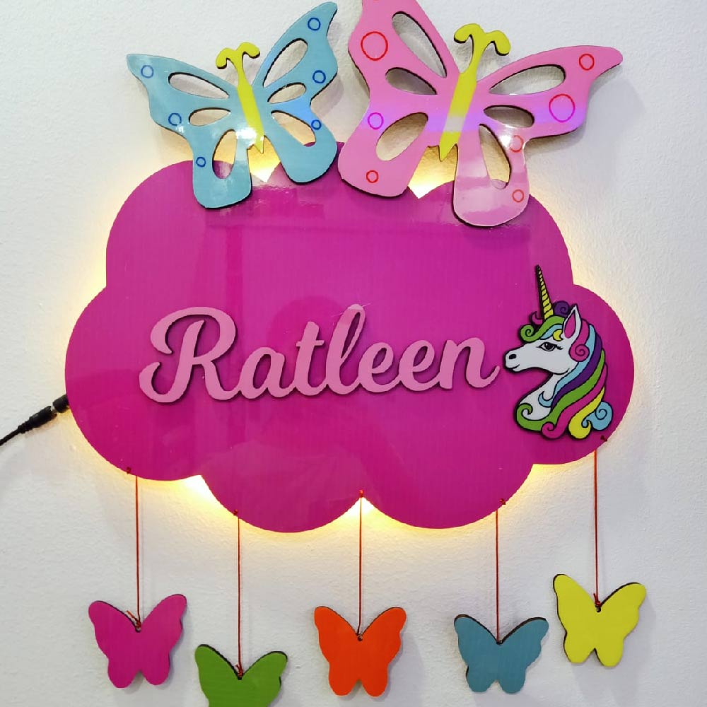 Personalized Sublimation Butterfly LED Wall Hanger