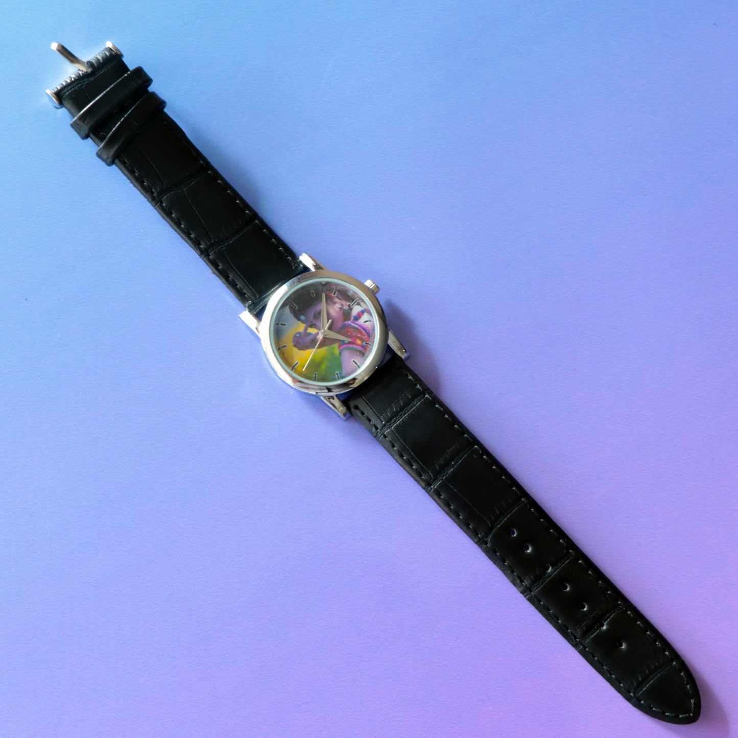 Customized Brown Leather Wrist Watch