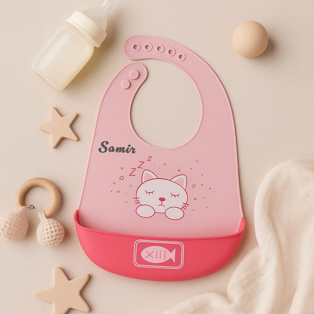 Personalized Silicone Baby Bib.
