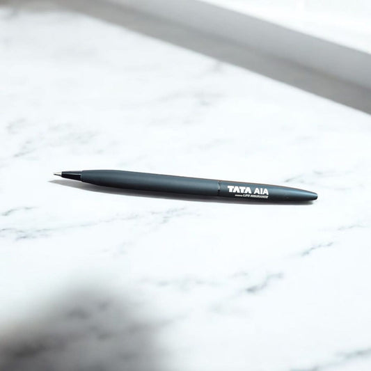 personalized slim black pen
