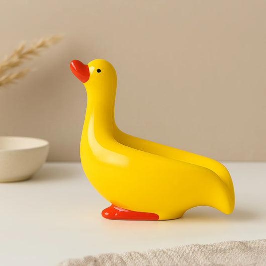 Duck-Shaped Ceramic Soap Dish