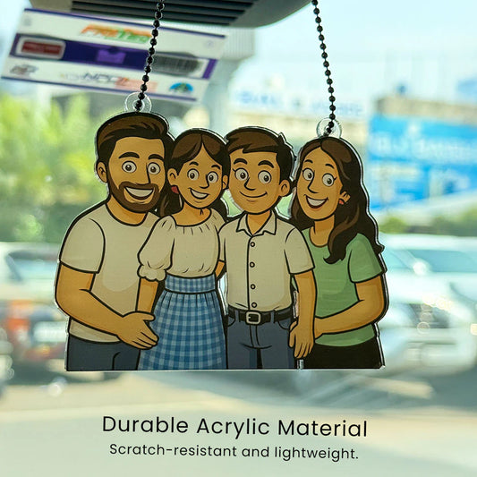 Customized Cartoon Art Family Car Hanging
