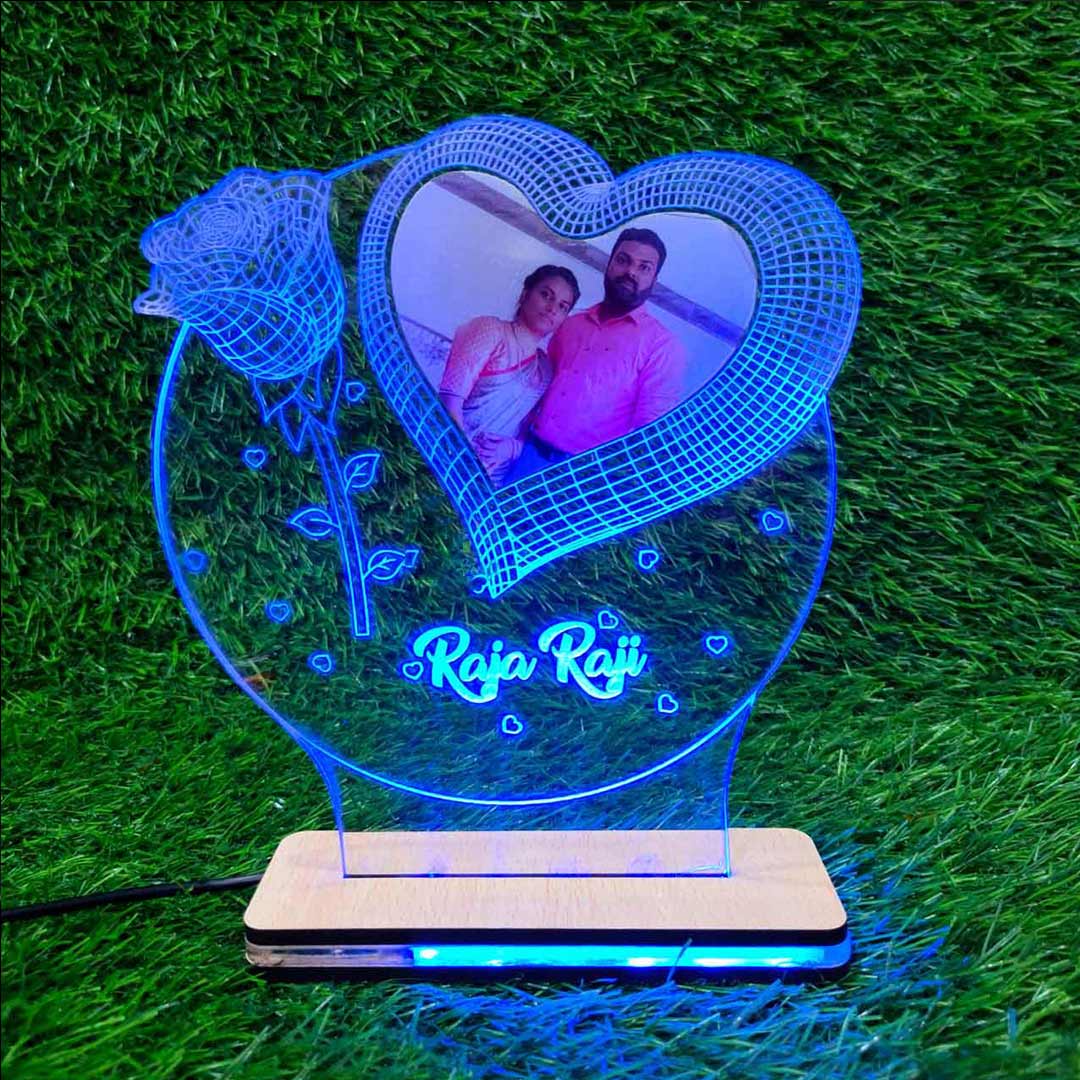 Acrylic Multi-Led Table Lamp For Husband And Wife