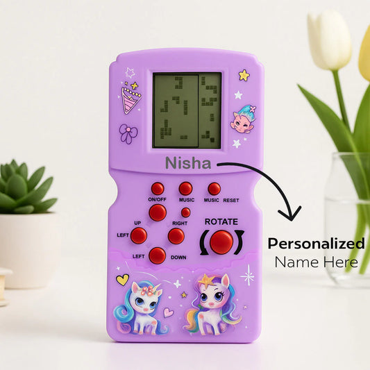 Personalized Unicorn Brick Console Game