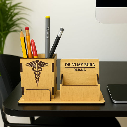 Doctor Pen Stand With Card Holder