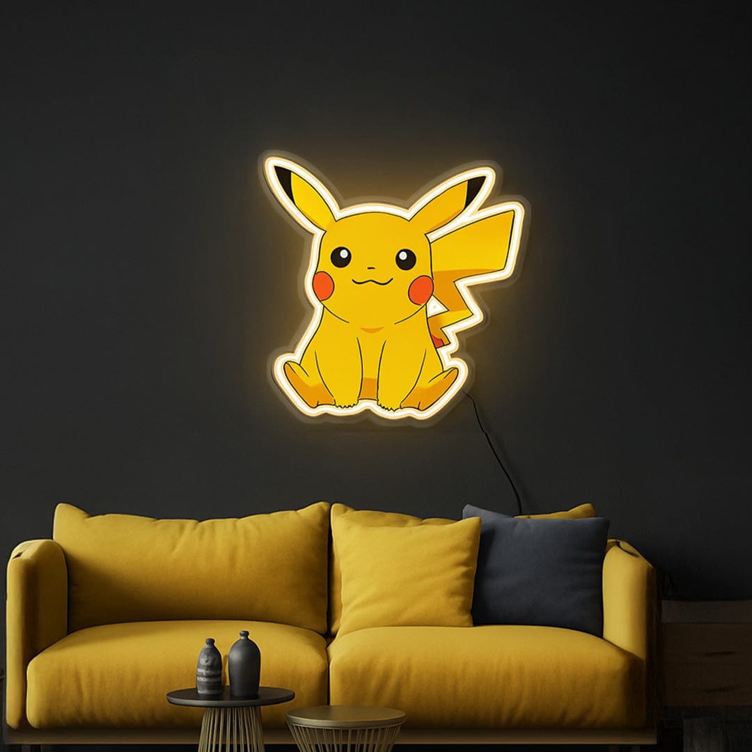 Pikachu Neon Light Wall Decor. 15x15 inch