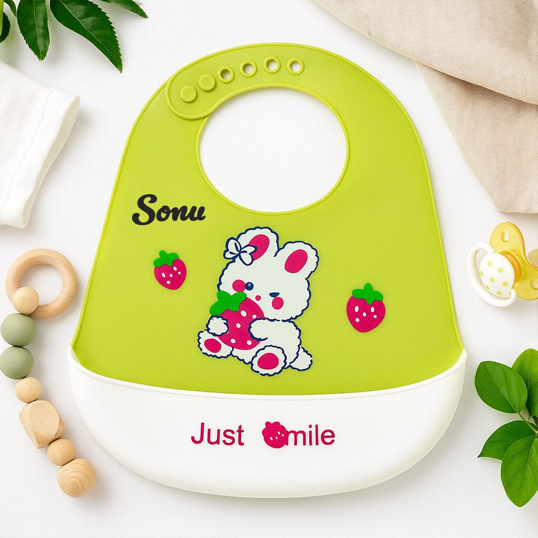Personalized Silicone Baby Bib.