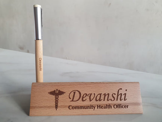 Wooden Nameplates| Customize Desk