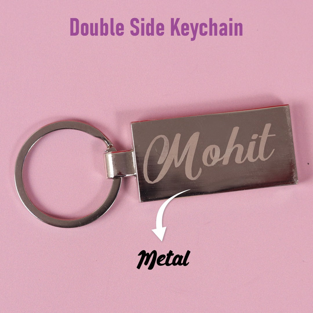 personalized double sided keychain