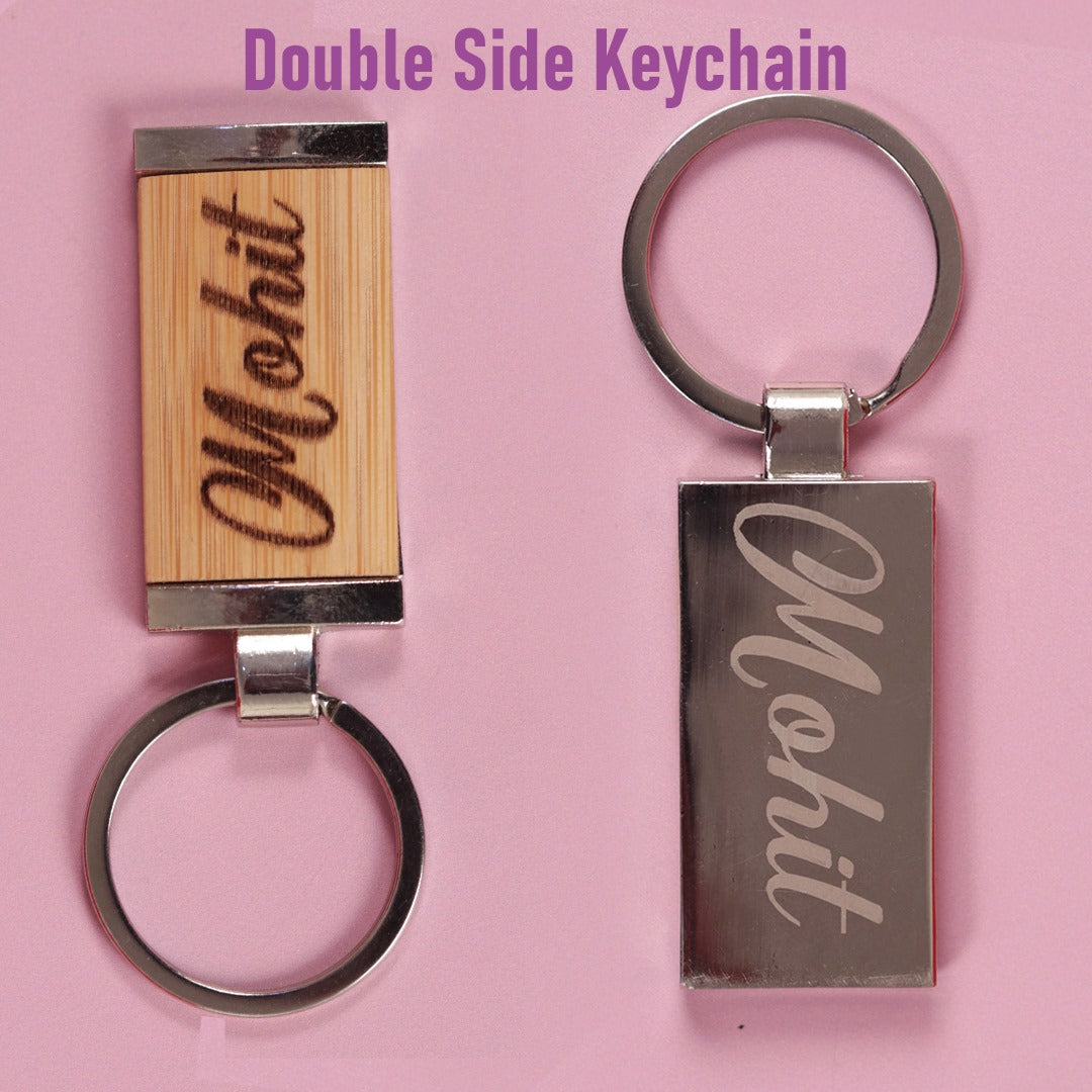 personalized double sided keychain