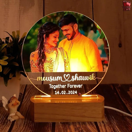 Acrylic Multi-Led Table Lamp For wife And husband