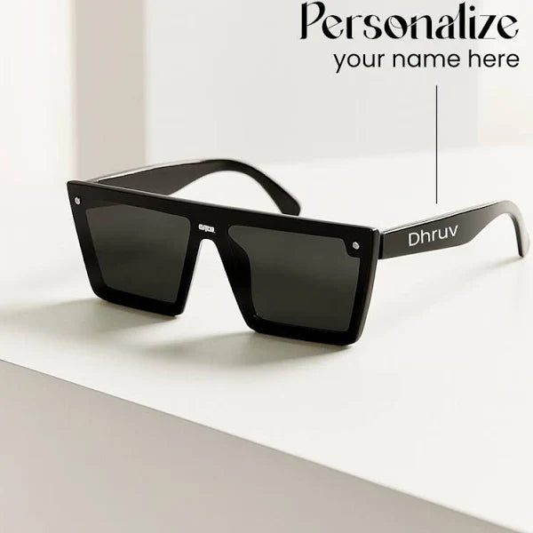 Custom Name Boxy Frame Sunglasses