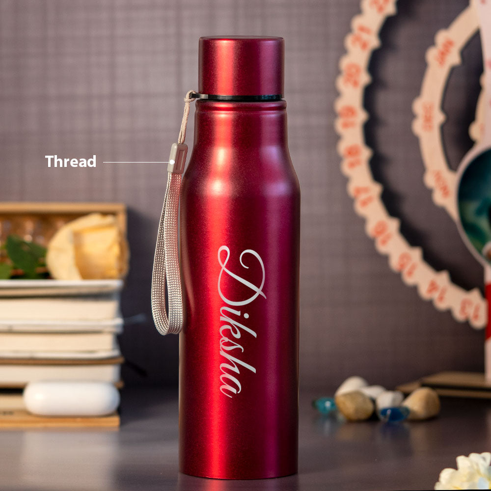 Customized Red Stainless Water Bottle