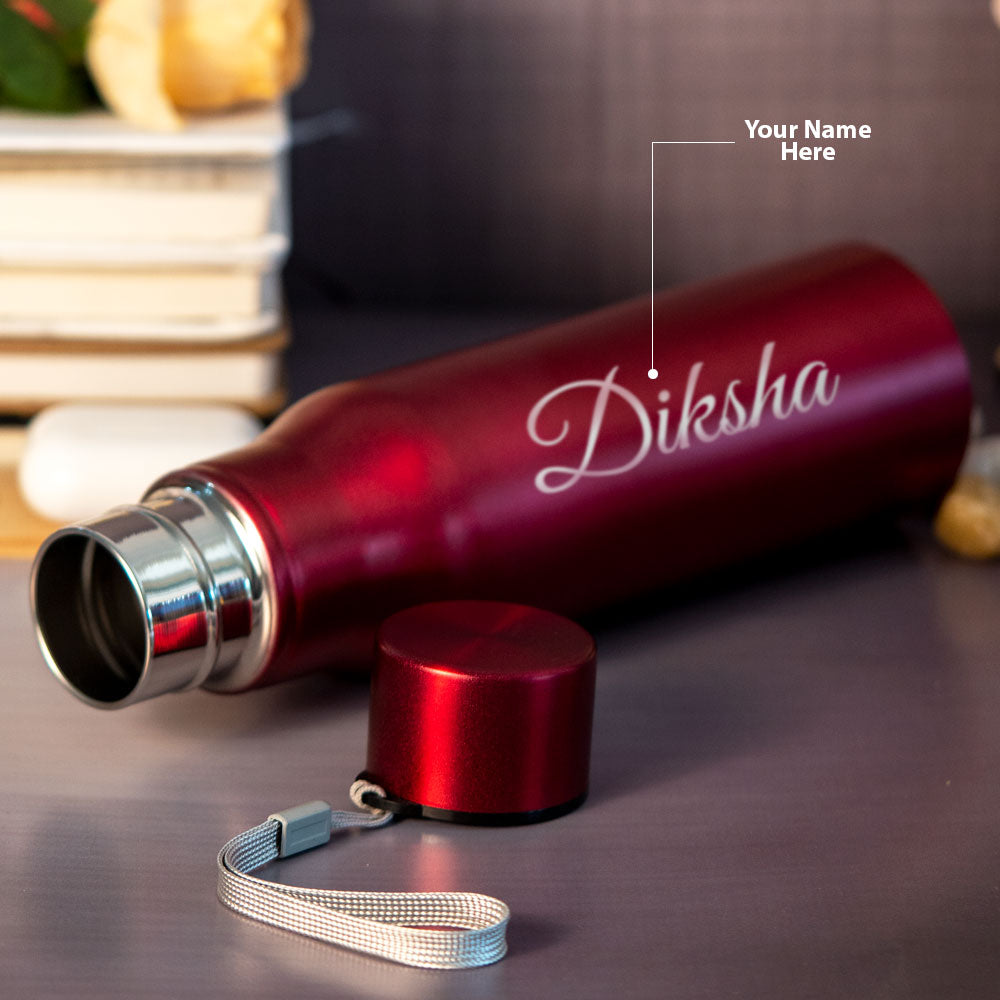 Customized Red Stainless Water Bottle