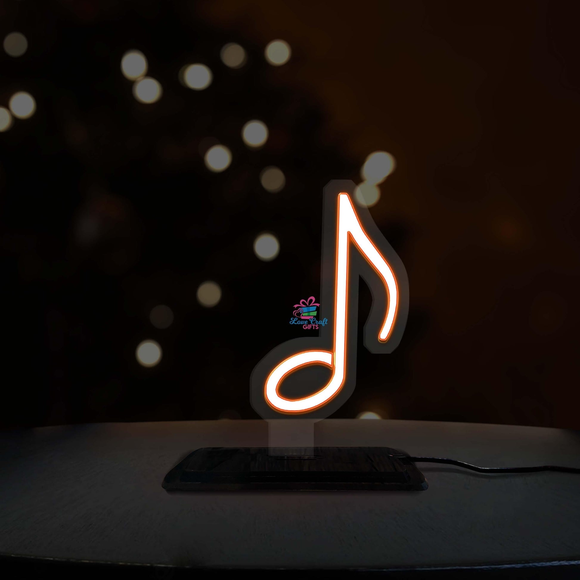 Neon Music Led Table Lamp | love craft gift