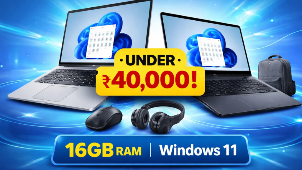आज की नई अपडेट: ₹40,000 से कम में मिल रहे Powerful Windows 11 लैपटॉप, 16GB RAM के साथ रिकॉर्ड डिमांड! best laptop for students 2026